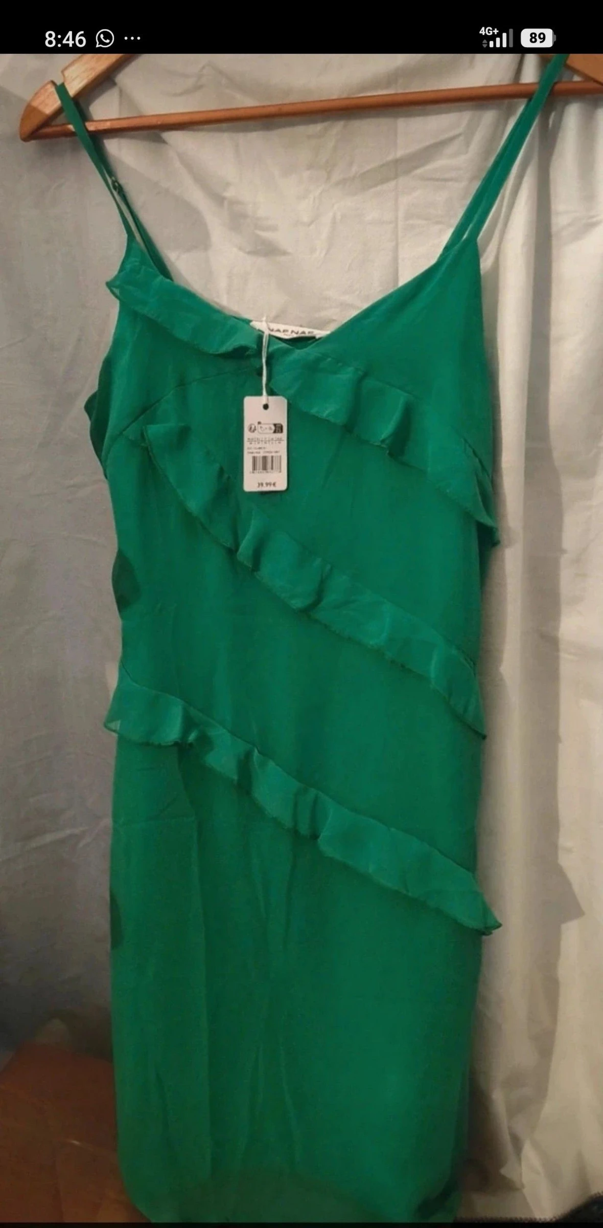Vestido verde vibrante NAF NAF - Nuevo con etiquetas - Talla 36 (S) Femme Donna  – photo 2